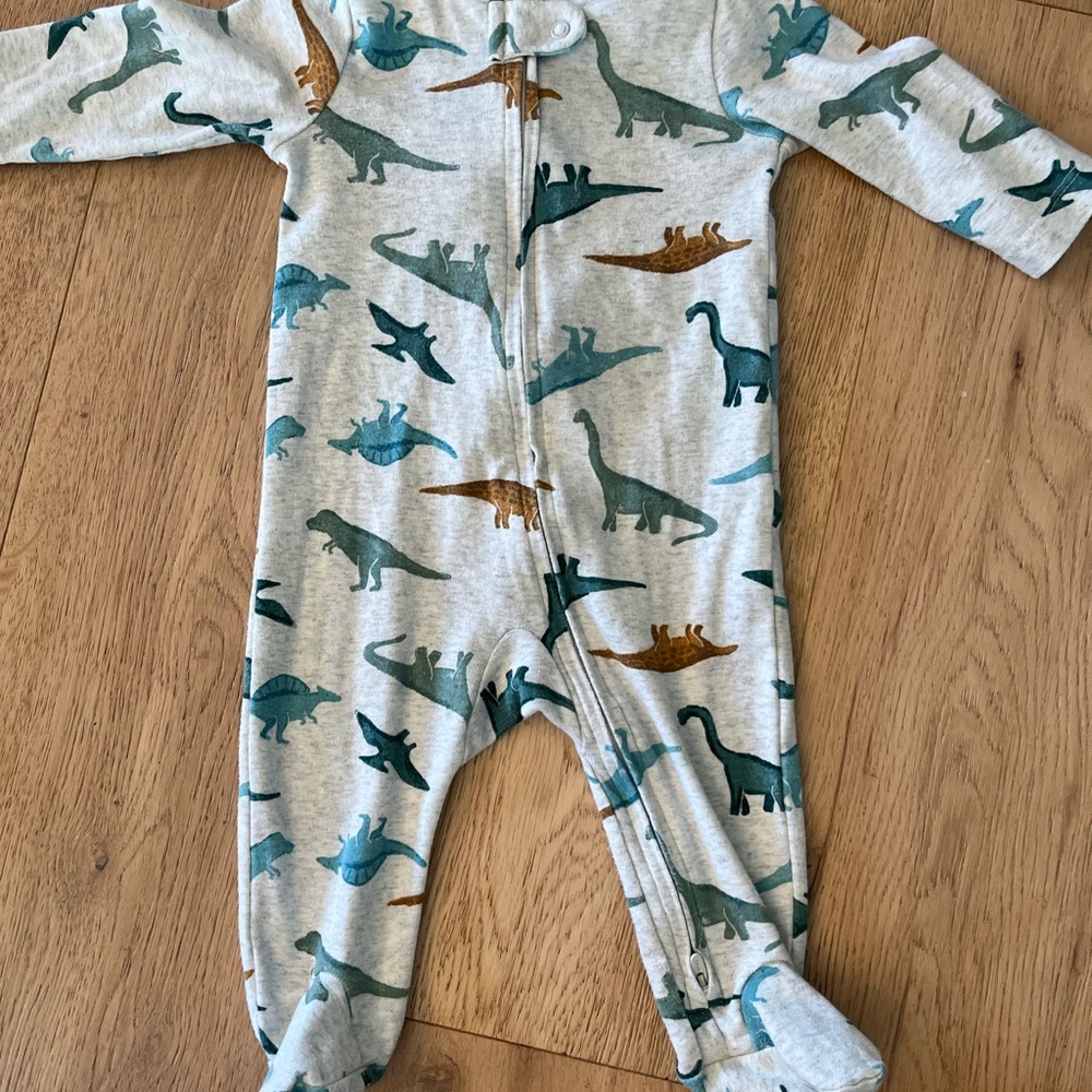 Dinosaur Print Baby One Piece Sleeper